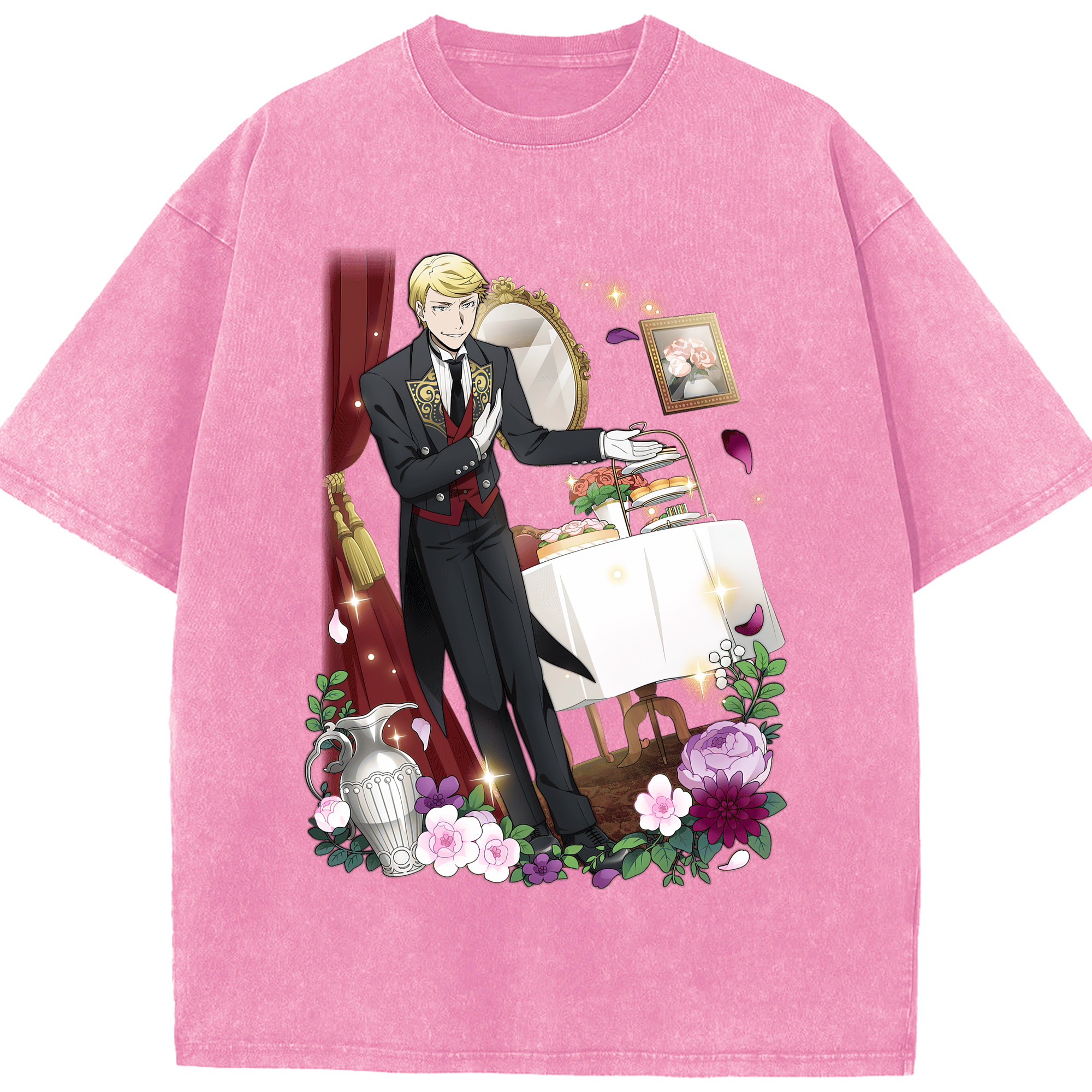 （画像用） 文豪ストレイドッグス Bungo Stray Dogs 綿100% ヴィンテージ風 半袖Tシャツ（フロントプリント）